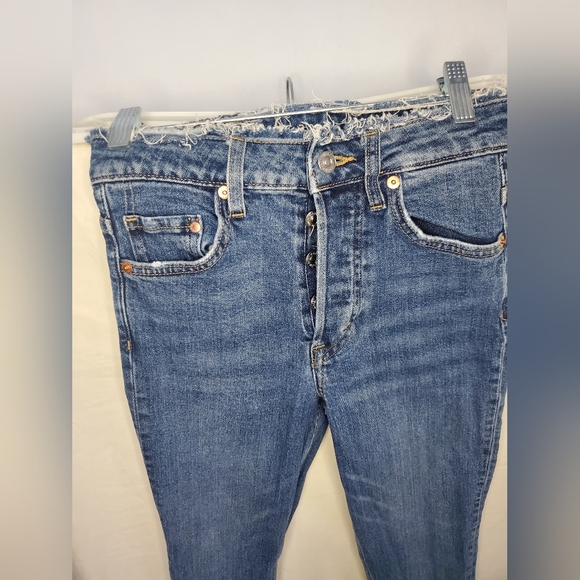 Pre-Loved Women H&M Skinny Ankle Hugh Waisted Blue Denim Jeans Size 25 - Picture 12 of 14